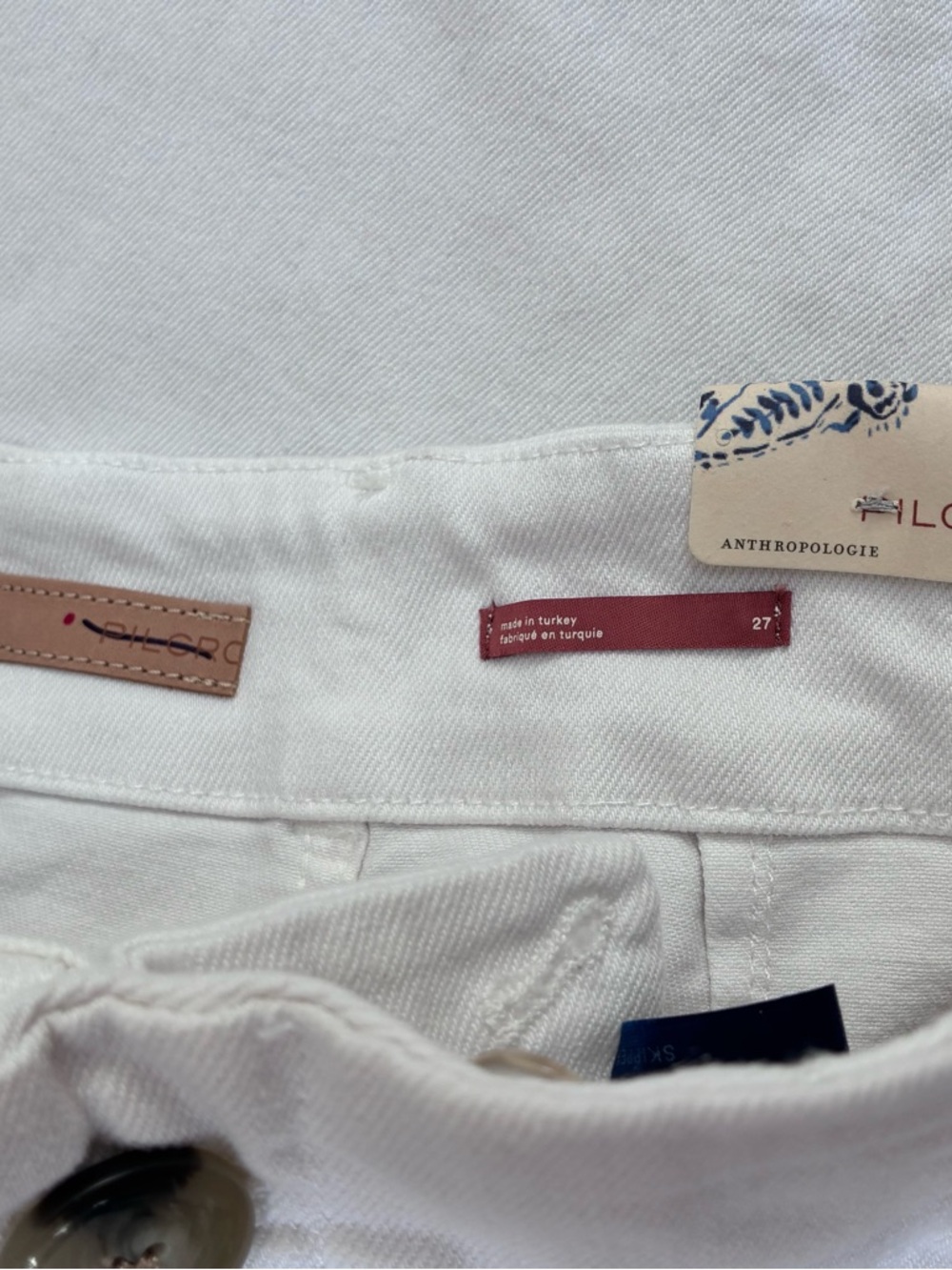 Pilcro The Skipper White Wide-Leg Cropped Jeans by Anthropologie | 27 - Picture 12 of 12